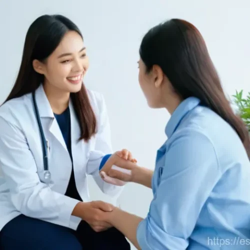 프랑스에서 응급 상황 대처법 - **Prompt:** A compassionate female doctor, wearing a crisp white lab coat over a professional blouse...