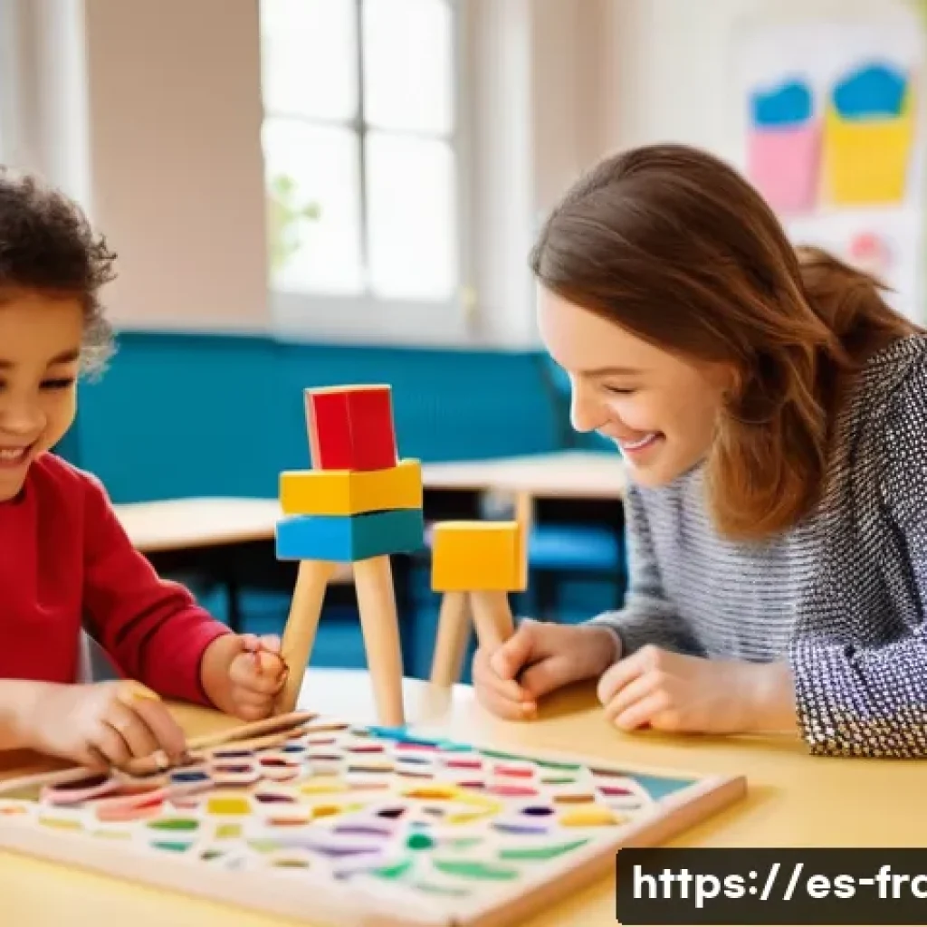 프랑스에서 아이 키우는 법 - **A vibrant French "Maternelle" classroom scene during a creative play session.** Depict a diverse g...